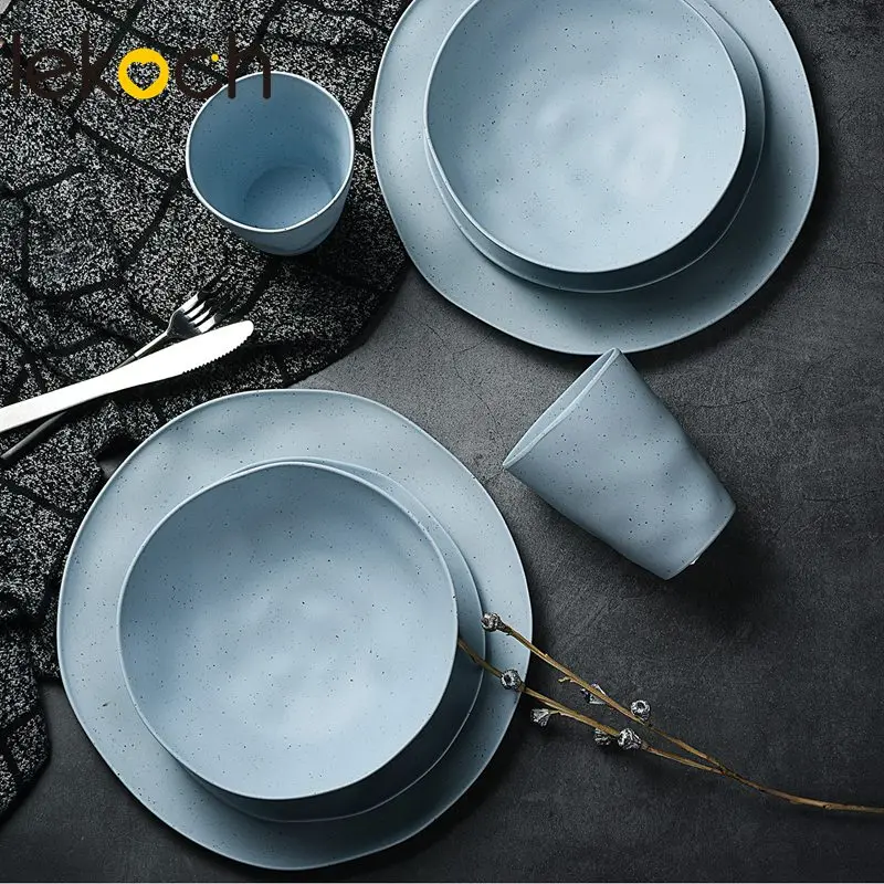 Европейская посуда 1 Набор для 8 шт бамбуковое волокно домашний комплект столовой