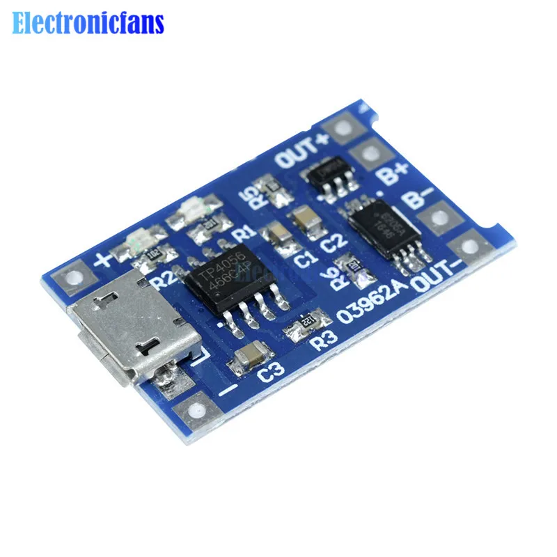 10 шт./лот Мини Micro type C USB 5V 1A 18650 TP4056 литиевый модуль зарядного устройства аккумулятора зарядная плата с защитой двойные функции