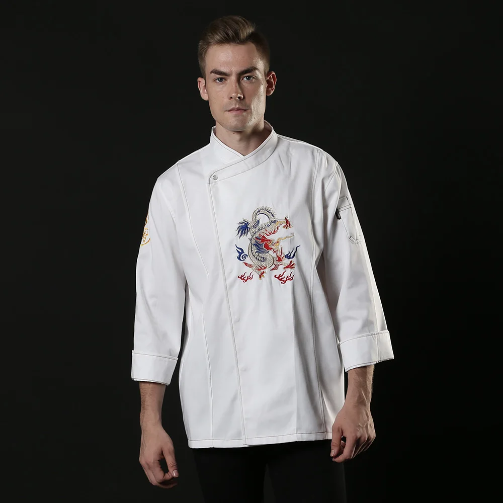 Длинные рукава Куртка шеф-повара гостиницы ресторана кухня рабочая одежда для