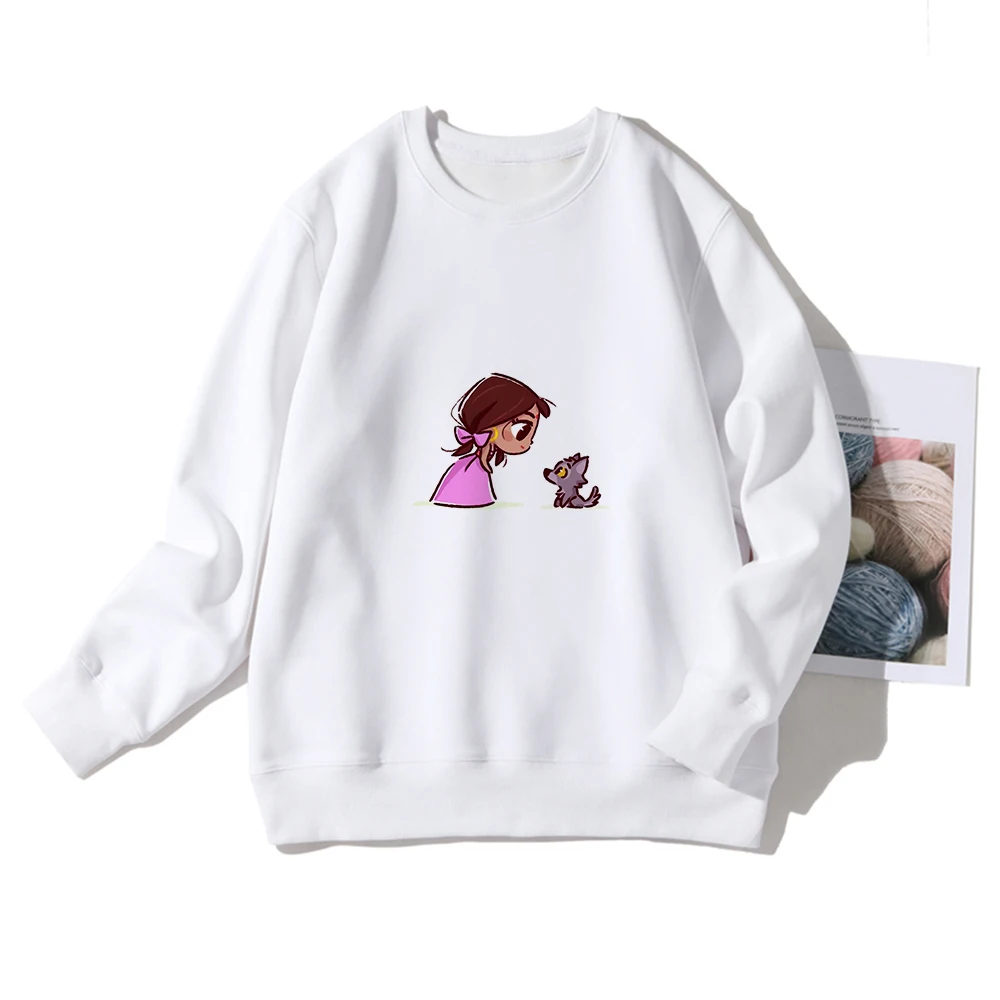 

Disney Fashion Sweatshirt Q Version Princess Woman Hoodies Long Sleeve Personalized Tops Girls Popular Animation Pullovers