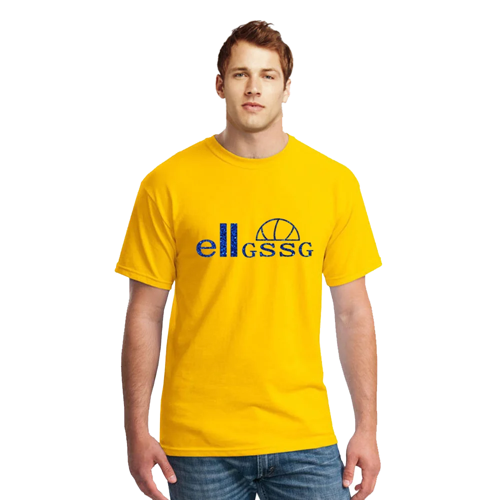 

New summer youth leisure thin letter ellgssg brand round neck personality Korean fashion short sleeve t-shirt men's T-shirt