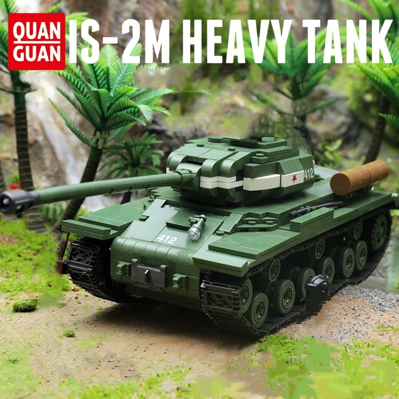 Новый 1068 штук военный WW2 советский IS 2M тяжелый танк оружие солдаты строительные