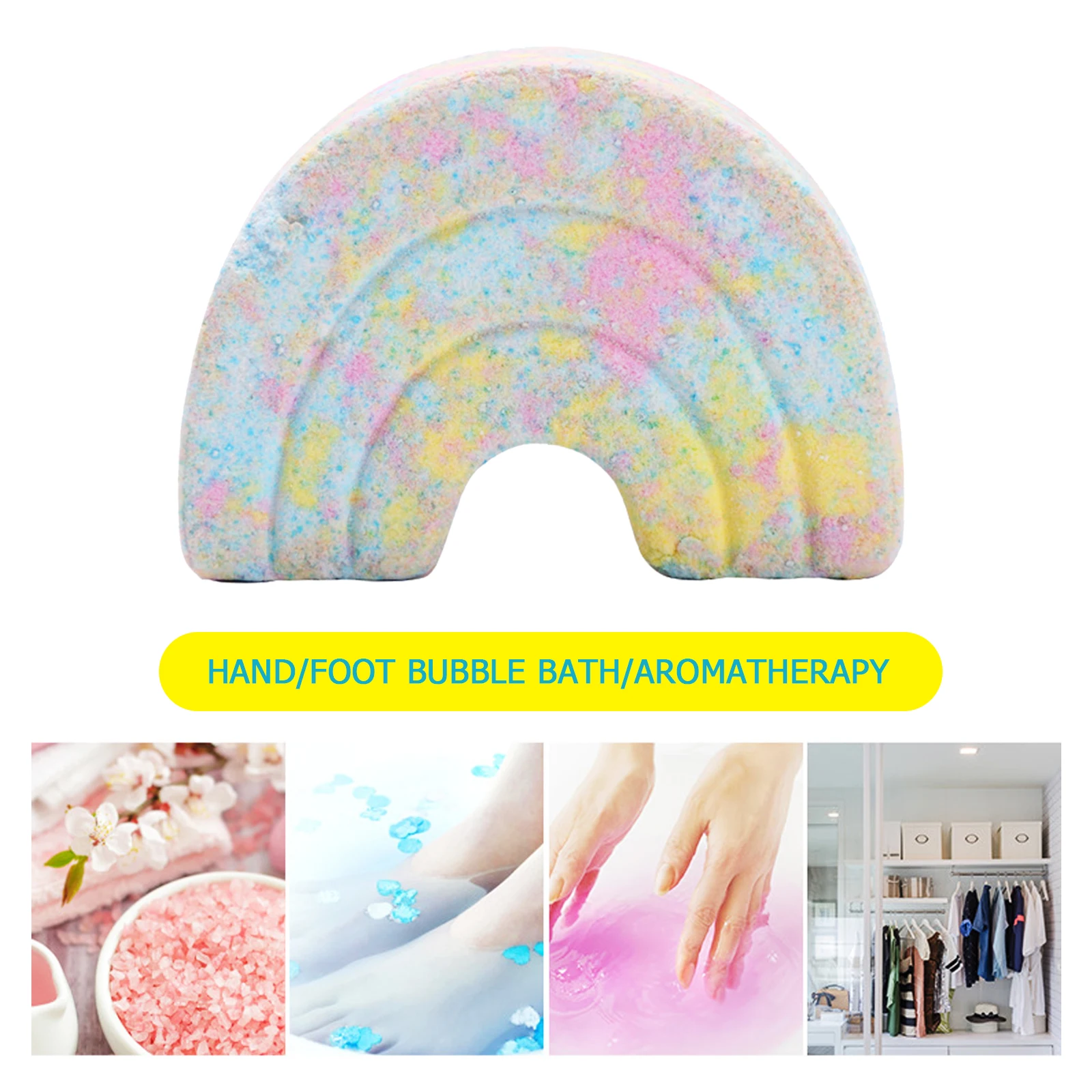 

Rainbow Shower Bombs Bath Salt Ball Relaxing Essential Oil SPA Bath Bomb Skin Moisturize Care for Body Foot for Massage Stress