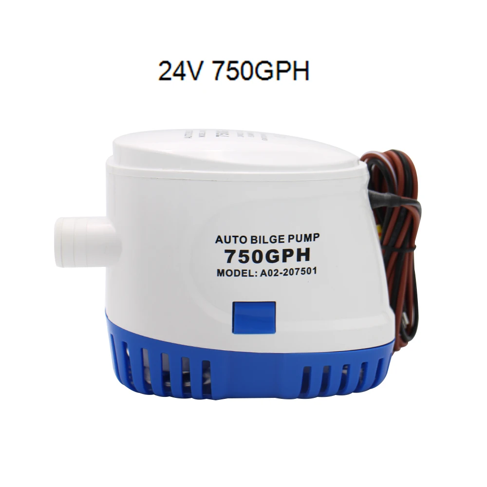 AC/DC 12 V/24 V 600/750/1100 GPH автоматические Трюмные насосы насос водяного насоса для погружной Лодки Электрический насос для лодки - Напряжение: 750GPH 24V