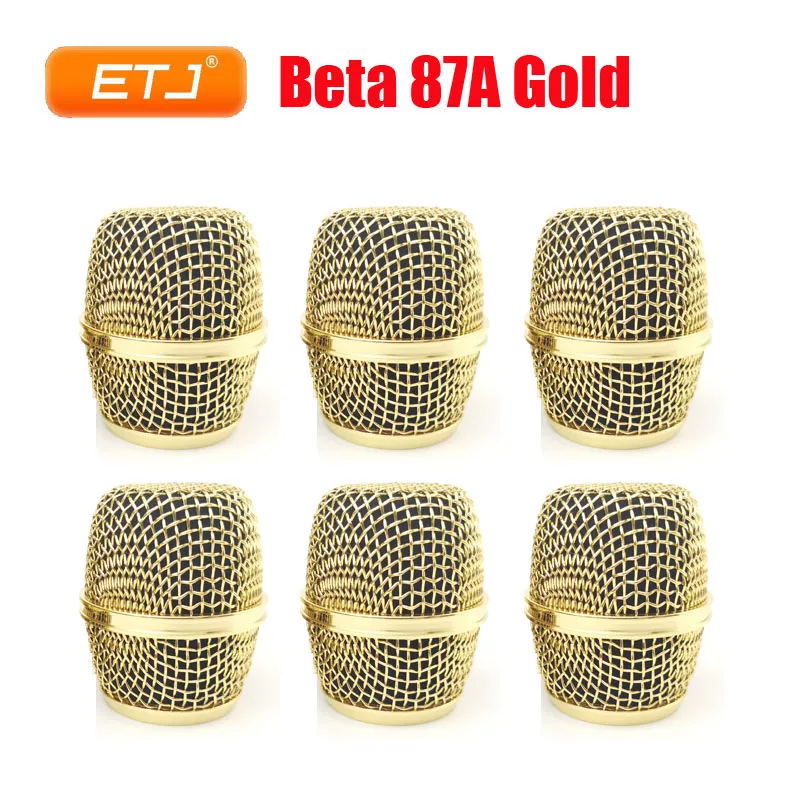 Beta87A Electroplated Polished Gold Mesh Grille Metal Ball For Shure Microphone Accessories Wholesales