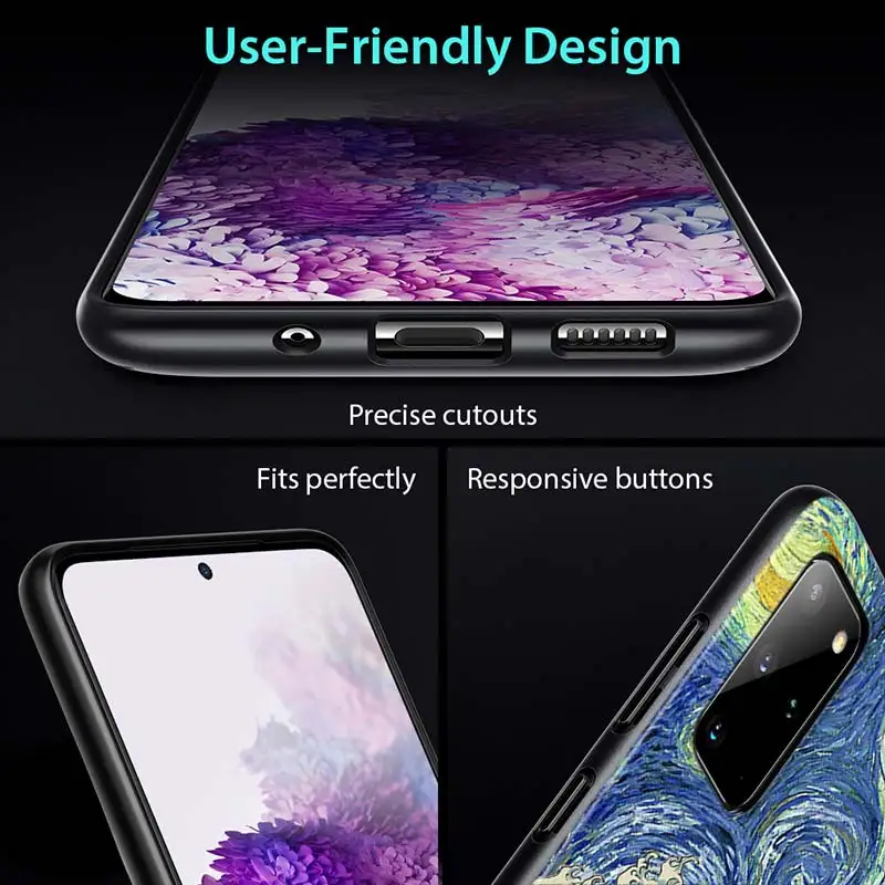 

Japanese Wave Art Fashion Style For Samsung Galaxy A71 A51 (5G) A41 A31 2020 A21S A11 A90 A70S A50S A30S A10S Black Phone Case
