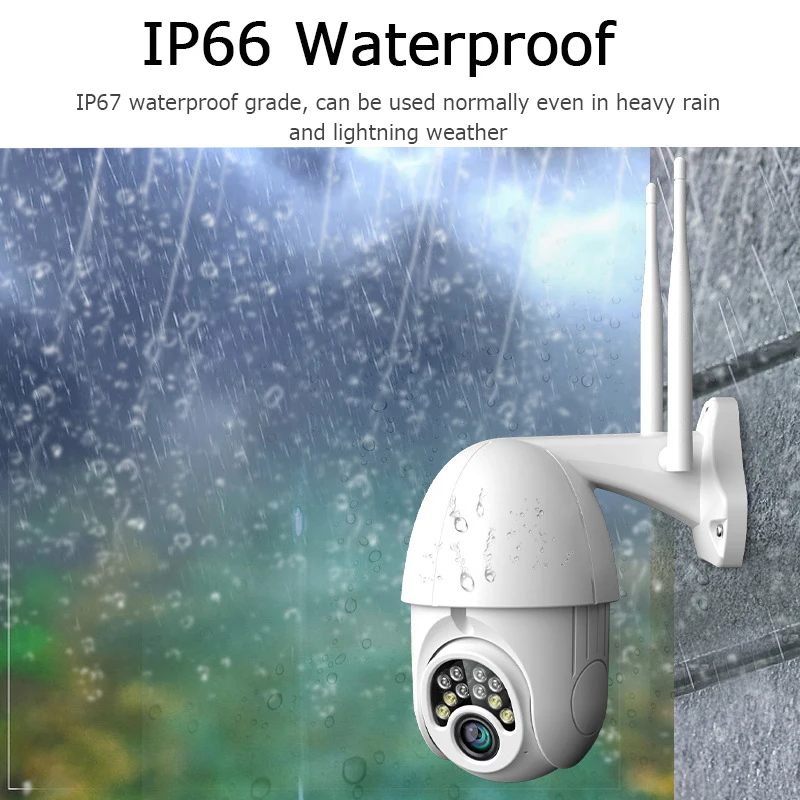 1080P HD PTZ Беспроводная IP камера Wifi уличная скоростная купольная CCTV безопасности 4X