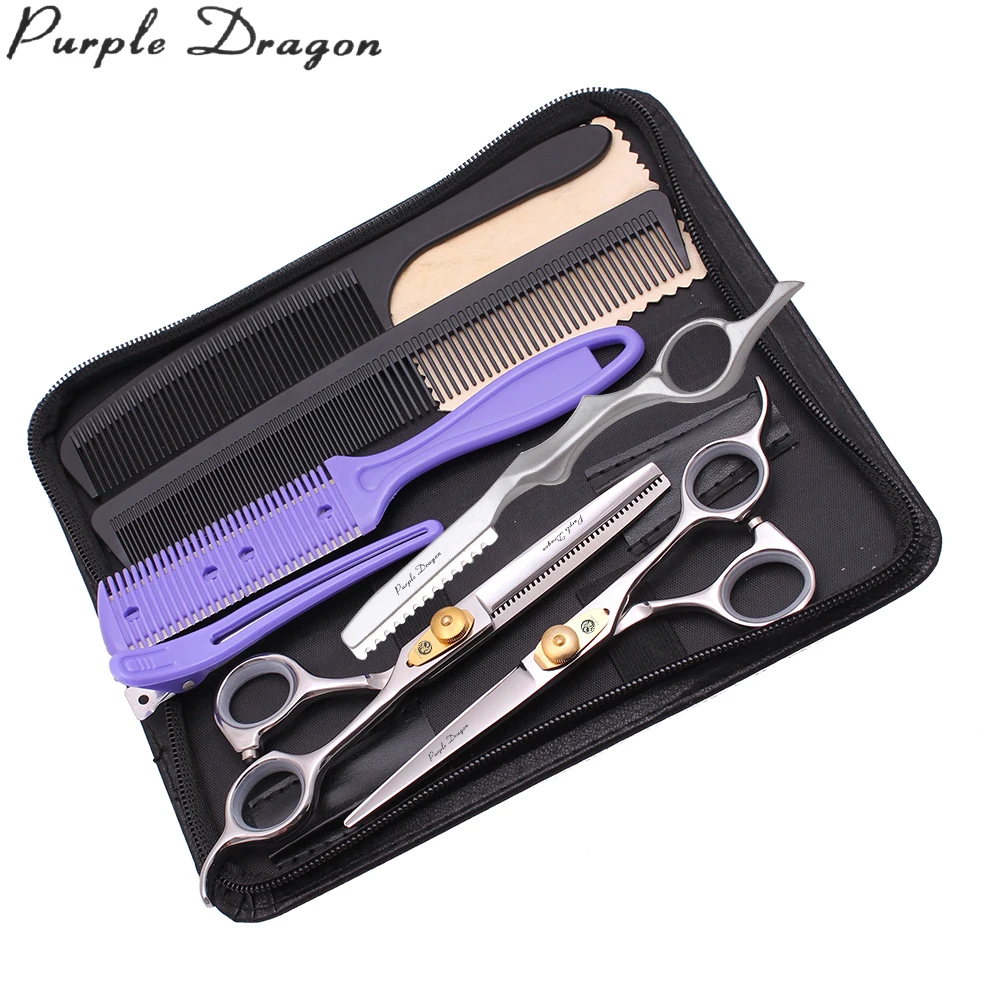 

Reversed Thinning Scissors 6" Purple Dragon Stainless Barber Cutting Scissors Haircut Shears Hairdressing Scissors Professional