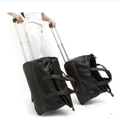20 Inch women PU Travel trolley bag wheels bag 24 Inch Rolling Luggage bags women carry on hand luggage bag wheeled Bag suitcase
