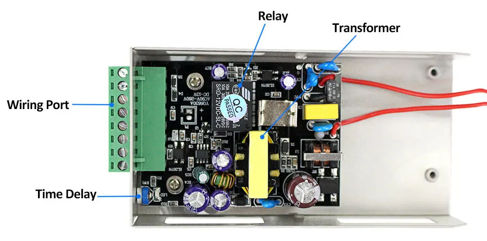 OBO HANDS 12VDC источник питания с контролем доступа переключатель 3A/5A время задержки Регулируемый AC90V-260V вход NO/NC выход для 2 Электрический замок