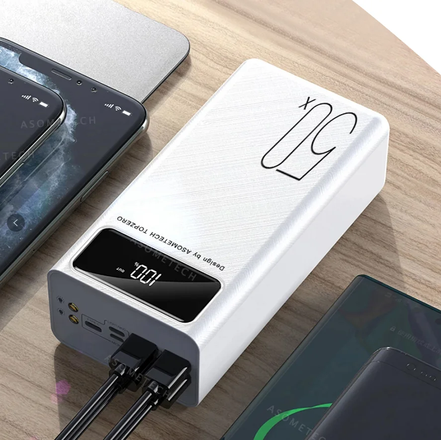 

50000mAh Portable Charger LED Light Poverbank Powerbank 50000 mAh External Battery For iPhone Xiaomi Samsung Huawei