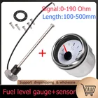 Датчик уровня судового топлива 100-500 мм нестандартный размер Подходит для лодки, автомобиля, измерителя уровня топлива в воде, 0-190 Ом, красная подсветка, 9-32 В