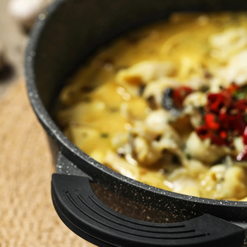 

Maifan Stone Non-Stick Pan Without Oily Smoke Pan Maifan Stone Wok Frying Pan Stove Dual-Purpose Pan 28cm