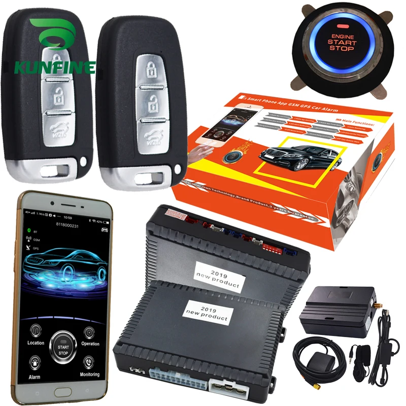 Система сигнализации GPS 688XD кнопка запуска пассивного бесключевого доступа