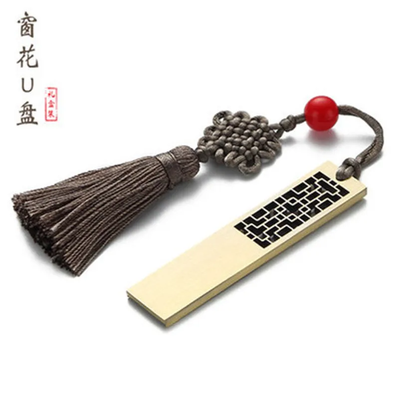 Китайский дизайн оконного узора usb флеш-накопитель металлическая ручка-накопитель Модный китайский узел дизайн флешки 16G 32G 64G 128G подарок usb