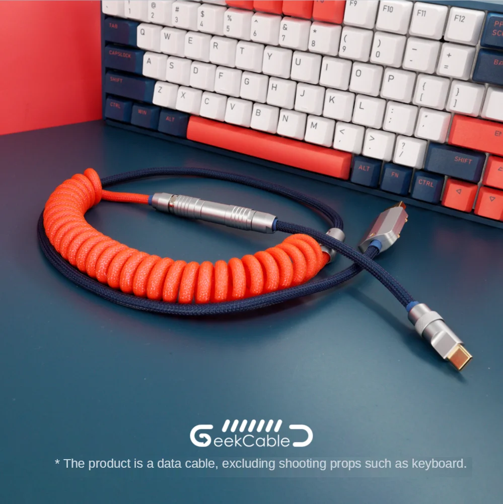 GeekCable Handmade Mechanical Keyboard Cable Theme Cable for IQUNIX F96 Coral Sea Colorway Line Type-C Mini-USB Micro-USB PH/XH