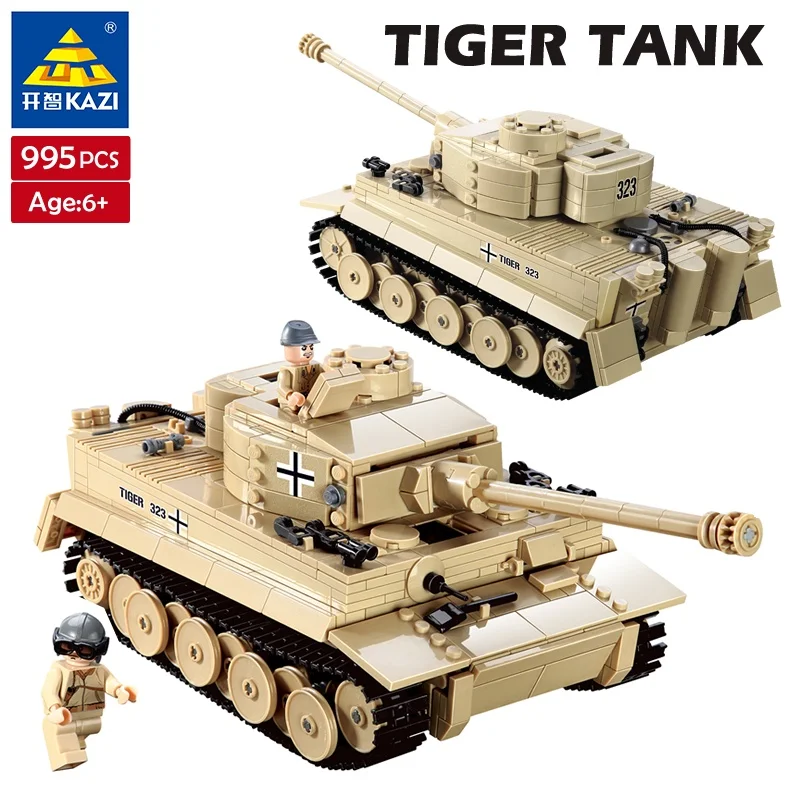 Тяжелый танк KAZI Tiger Pz.Kbfw. VI Ausf. E модели строительные блоки игрушки для детей