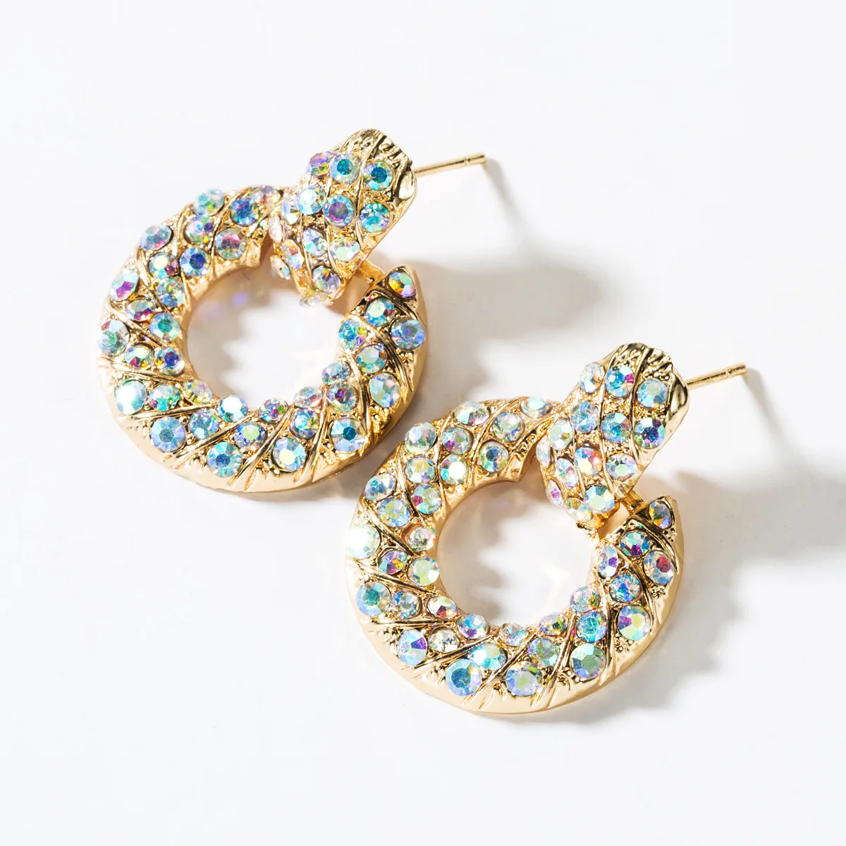 Новинка 2021 простые круглые Висячие серьги для женщин модные из сплава с полной