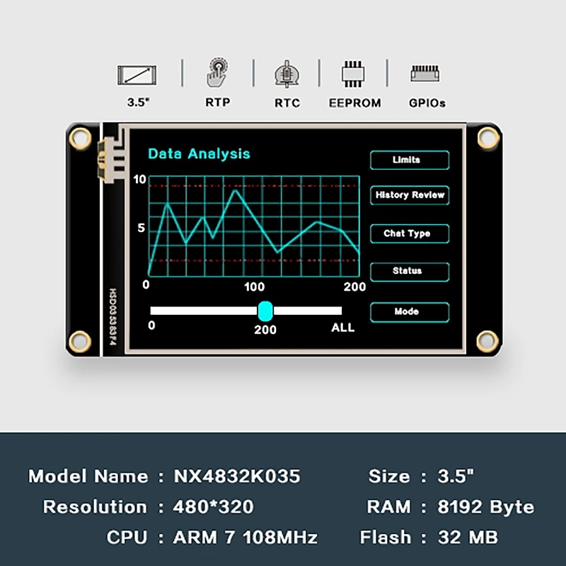 ЖК-экран для Nextion NX4832K035 HMI USRT TFT LCD 2 5-дюймовый Улучшенный модуль человеческого