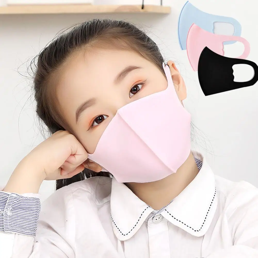 

3pcs Washable Kids Face Breath Mask Protective Anti Dust 3D Sponge Anti-Haze Earloop Mouth Mask Respirator Children Summer Mask