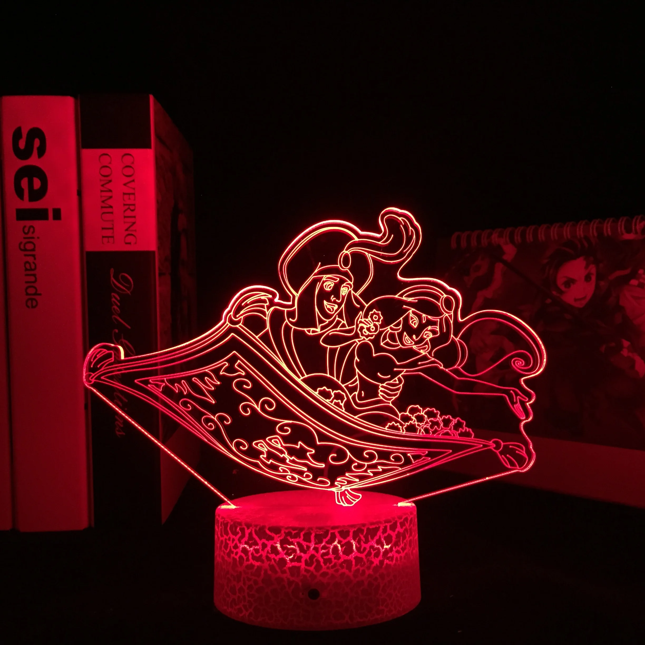 

Anime Aladdin Figure 3D LED Night Light for Child Bedroom Decoration Birthday Gift Light Manga Aladdin Acrylic Night Light