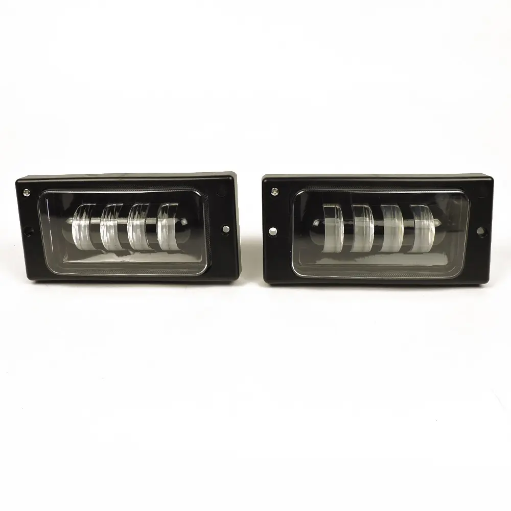 Противотуманные фары (ПТФ) светодиодные (LED) 4 линзы (полосы) 2 режима белый/желтый