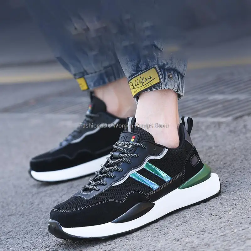 

2021 New Safety Shoes Men Boots Steel Toe Cap Breathable Work Sneakers Male Anti-stab Security Work Safety Boots Dropshipping