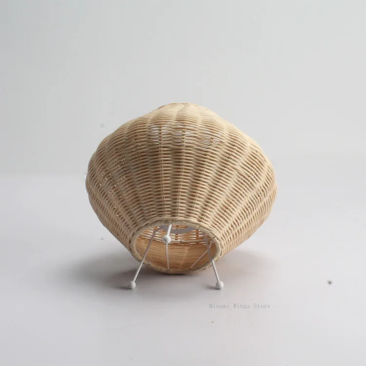 Китайская ретро-настольная лампа ручной работы из ротанга светильник для