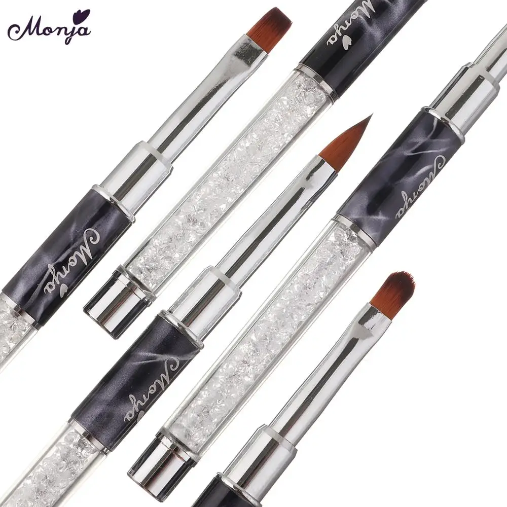 Кисть Monja Стразы для дизайна ногтей акриловый УФ гель наращивания кисточка