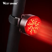 WEST BIKING велосипедный светильник USB зарядка Велоспорт Хвост светильник велосипедные аксессуары Безопасность Предупреждение велосипед задний светодиодный вспышка светильник задний фонарь