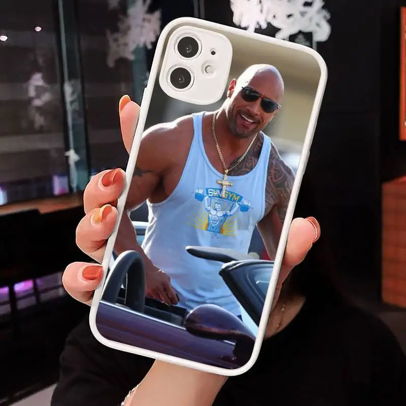 

Actor The Rock Dwayne Johnson Phone Case Matte Transparent for iPhone 7 8 11 12 s mini pro X XS XR MAX Plus cover funda