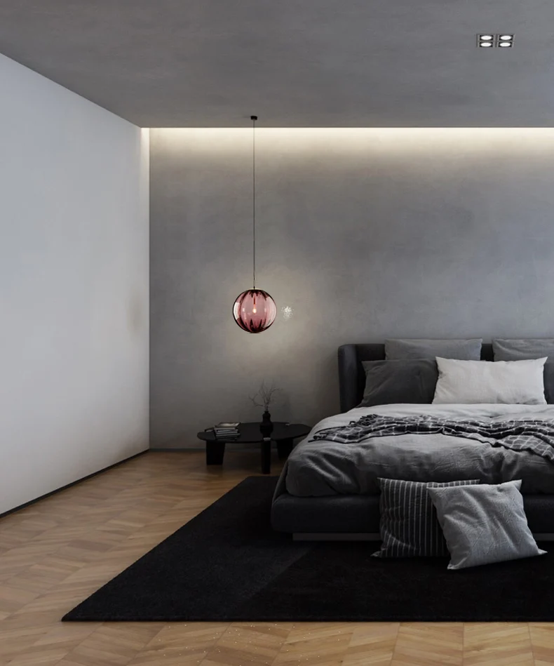 Nordic Modern Glass Pendant Lights LED Lighting Lamp Living Room Dining Bedside Bedroom Loft Decor Hanging  Лампы и