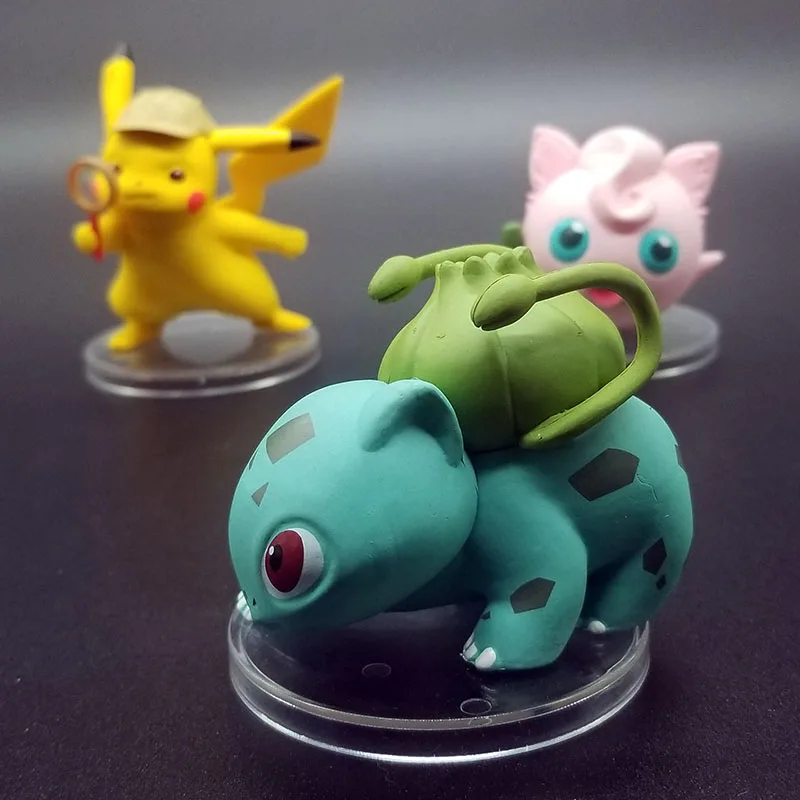 Мультфильм Jigglypuff Pika Bulbasaur Аниме Фигурки игрушки покемонов Коллекционная фигурка