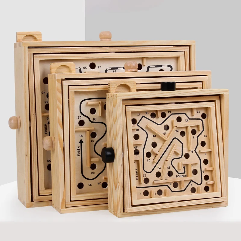 Деревянные детские игры для взрослых Интерактивная настольная игра с мячом