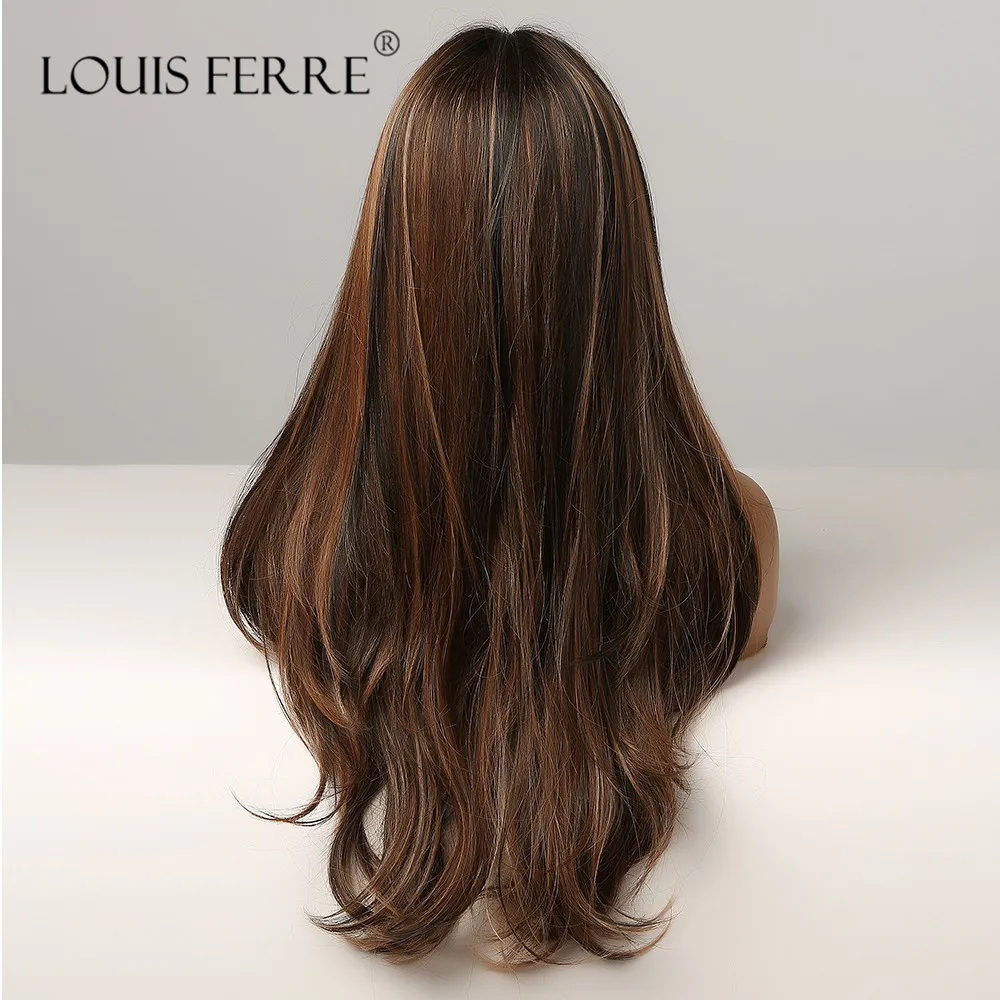 Волосы LOUIS FERRE длинные волнистые коричневые светлые волосы афро африканские