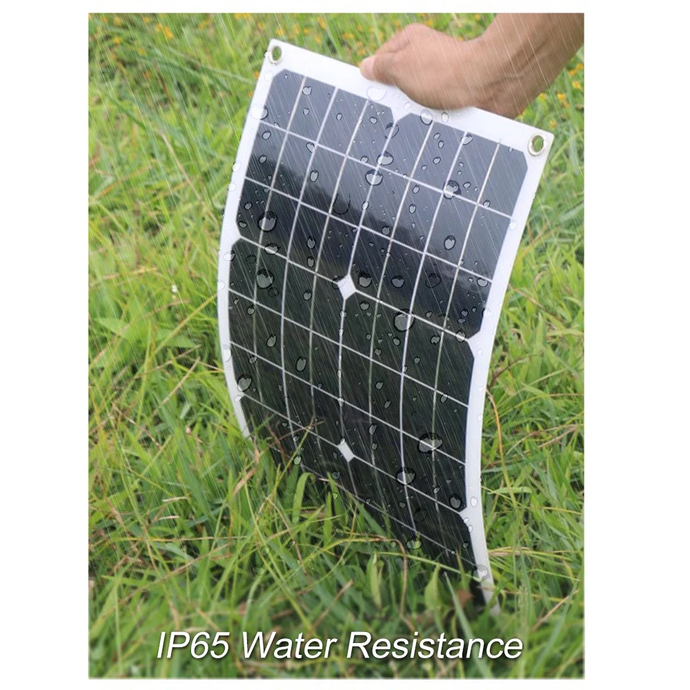 Солнечная панель с двойным USB портом 50 Вт 18 в зарядным устройством для автомобиля