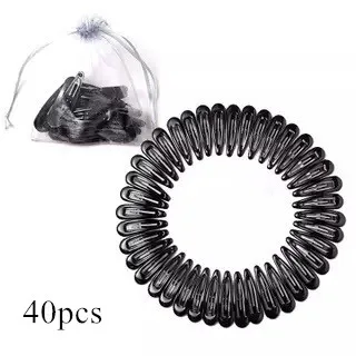 Black 40pcs 10/20 Вт, 30 Вт, для выведения токсинов, 40 шт = 1 комплект мода висячие серьги Заколки для волос разноцветный яркие заколки для волос аксессуары для волос для девочки симпатичная заколка для волос Головные уборы с мешок пряжи - Цвет: Black 40pcs