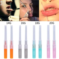 zs 5pcslot 14g 20g surgical steel body piercing needle set ear helix navel nose lip eyebrow tongue piercings professional tools