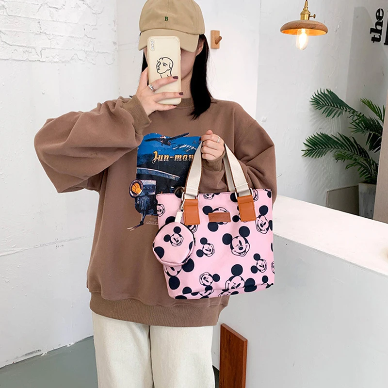 Disney Mickey Mouse women bag new cartoon cute handbag Single Shoulder Bag Fashion messenger bag high quality Tote Bag