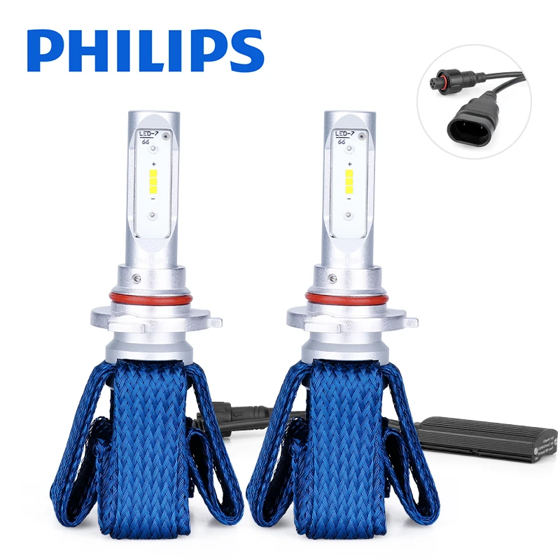 Оригинальные светодиодсветодиодный лампы Philips HB4 HB3 для автомобильных фар 9005 9006