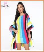Autumn Women Set Full Hull Bushes Striped Print Crop Top Bodycon Short Skirt To Suit Two Pieces Set Training Suit