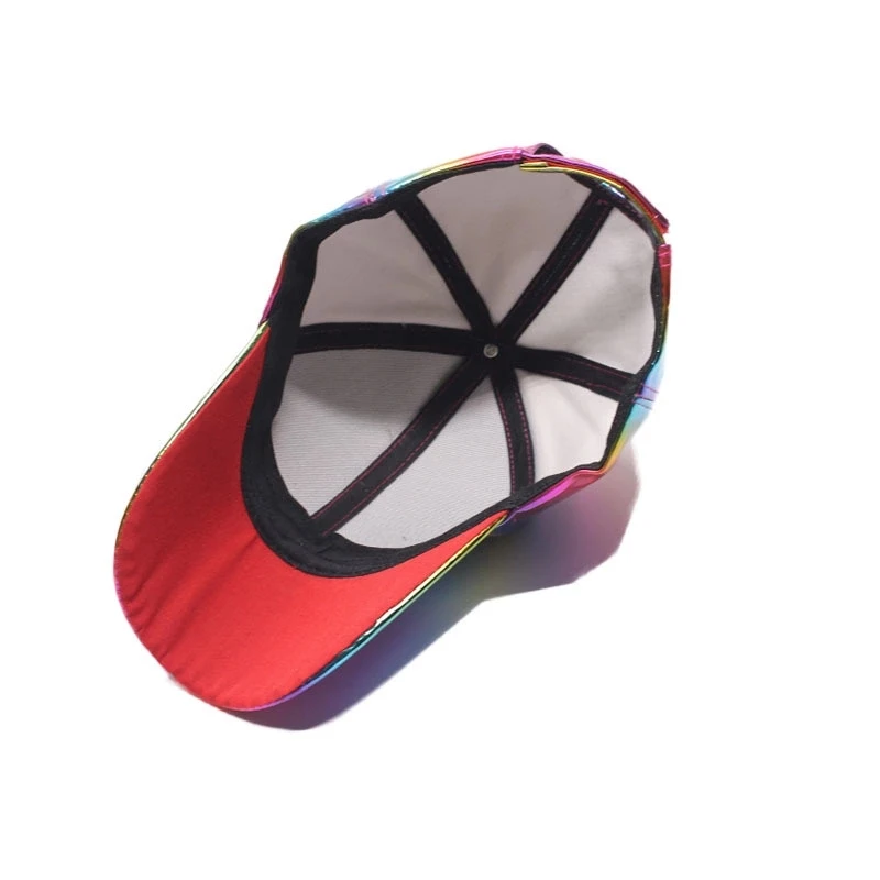 

Rainbow Color Changing Adjustable Baseball Cap For Women Men Patent-Leather Hip-Hop Trucker Hat Bone Gorra Hombre Casquette