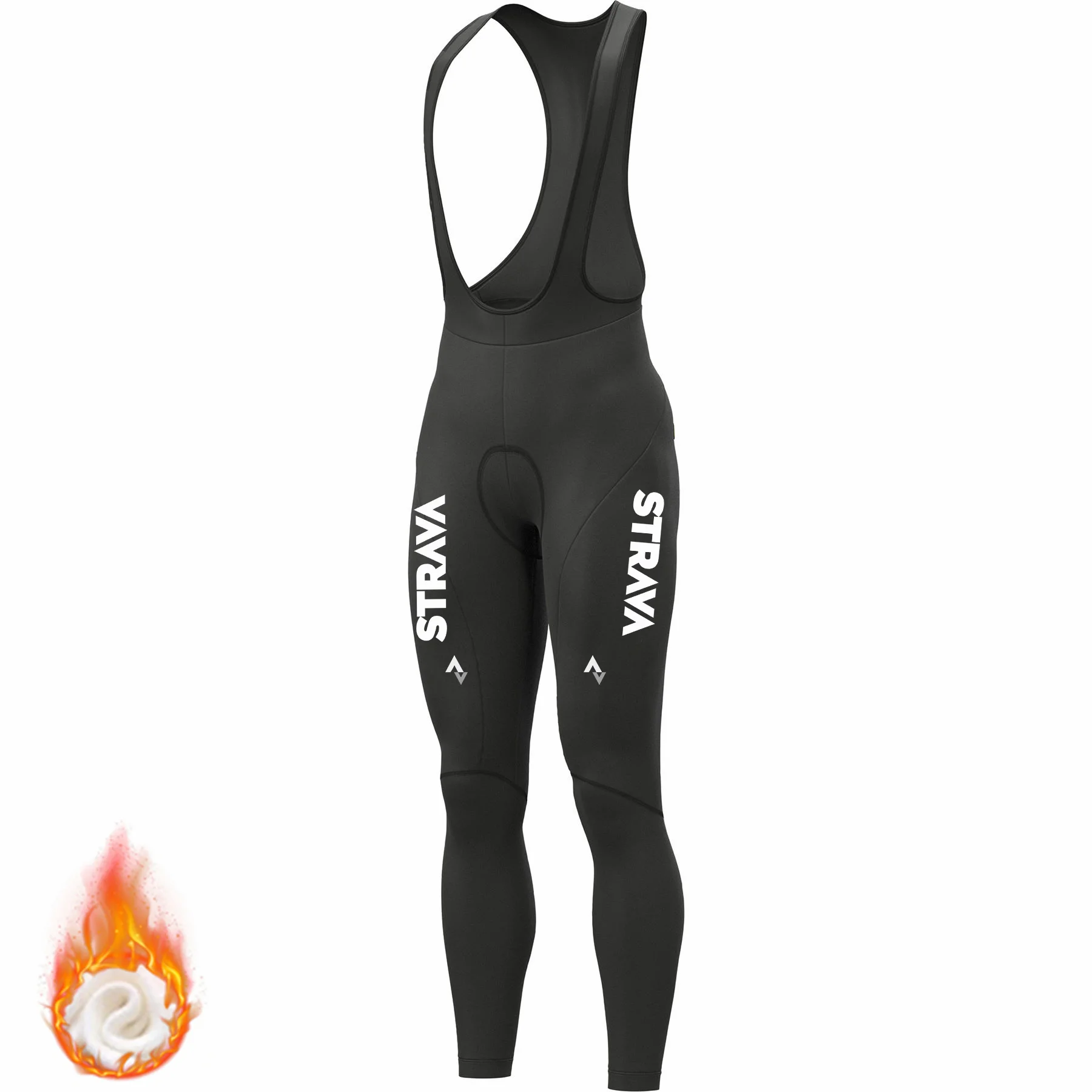 

2022 STRAVA Warm Cycling Bib Trousers Winter Thermal Mountain Bike long Pants Bicycle Tights 20D Gel Pad Cycling Bib Pants