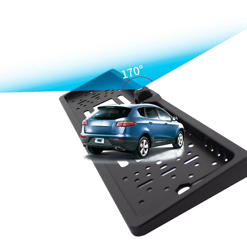 

Car License Plate Frame Rear View Reverse Backup Night Vision Reversing Auto Parking Hd Camera for Eu Car