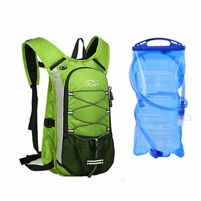 with water bag Мужской женский MTB велосипед водонепроницаемый велосипедный рюкзак походный рюкзак кемпинг на открытом воздухе велосипедные сумки спортивные Полиэстеровые велосипедные рюкзаки - Цвет: with water bag