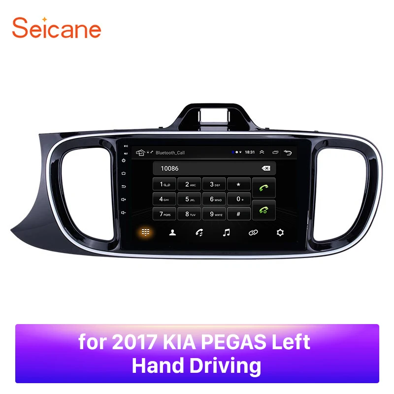 

Seicane gps Android 8,1 2din автомобильный мультимедийный плеер для KIA PEGAS 2017 для левостороннего вождения USB AUX RDS wifi Bluetooth DVR SWC
