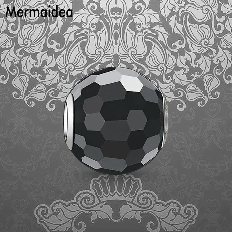 Бусины сделай сам граненые черные кристаллы с отверстием 5 мм Модные