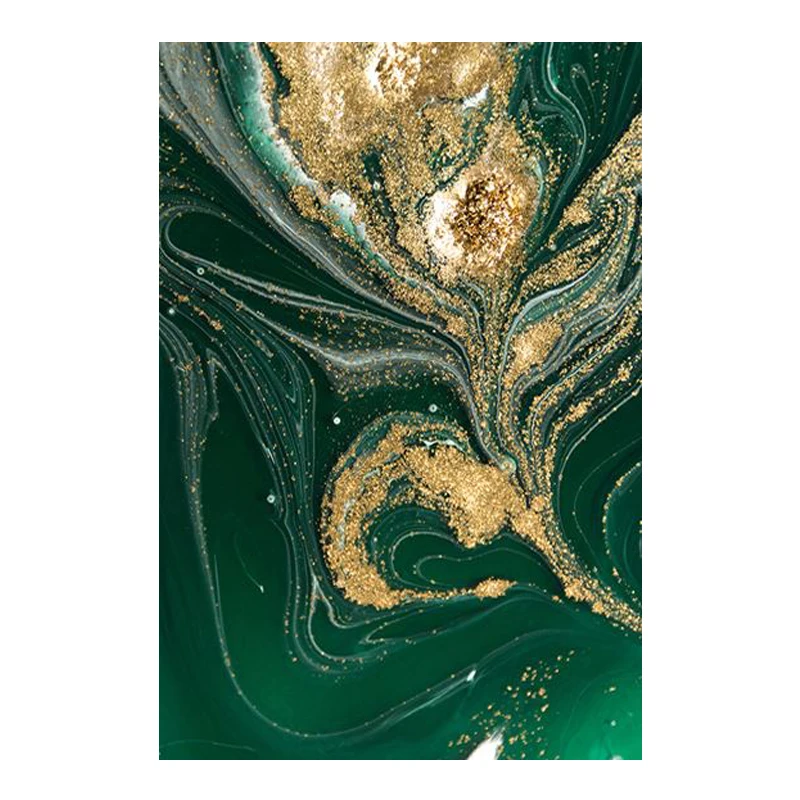 

Nordic Creative Green Gold Foil Wall Art Canvas Poster Cuadro Modern Abstract Painting Print Wall Pictures for Living Room Decor