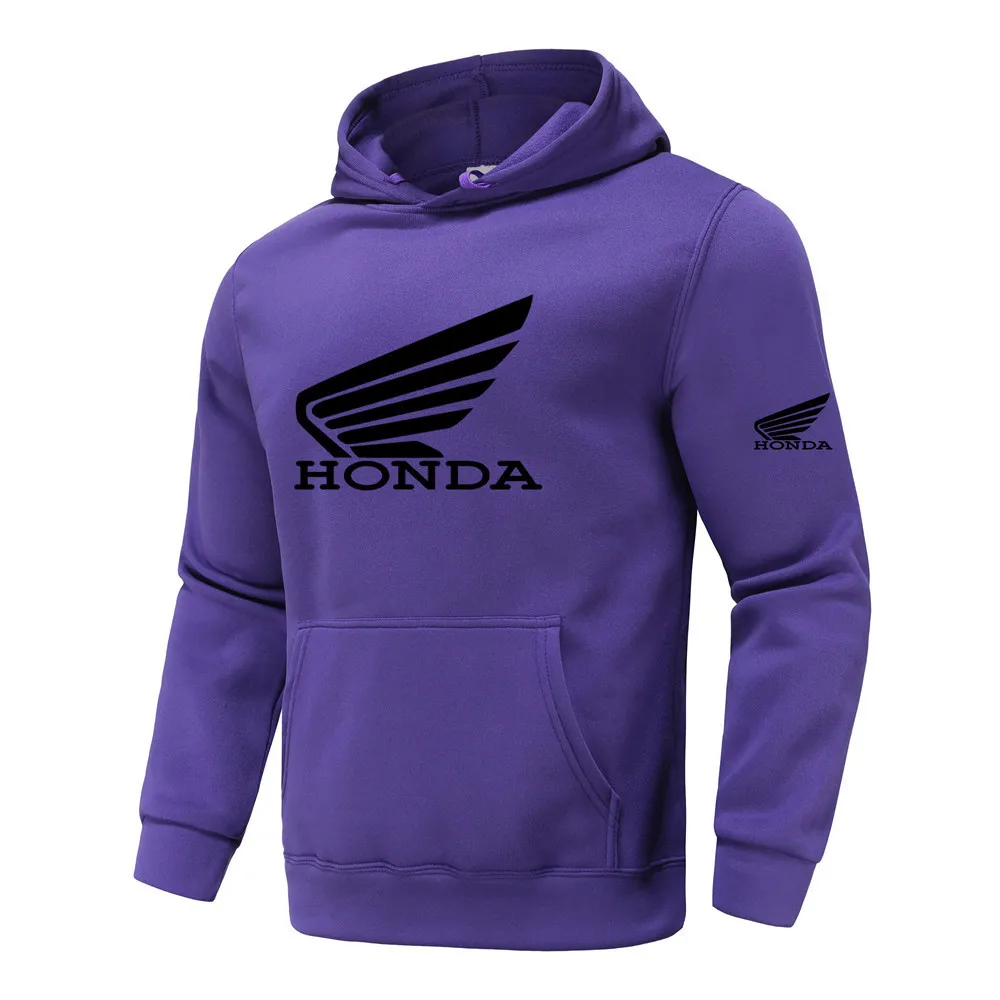 

HONDA men's spring and autumn new fashion casual sports hip-hop hoodie printed pocket pullover couple sweater C2