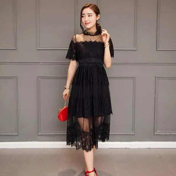 2020 женское длинное кружевное платье с высокой стройной талией большие